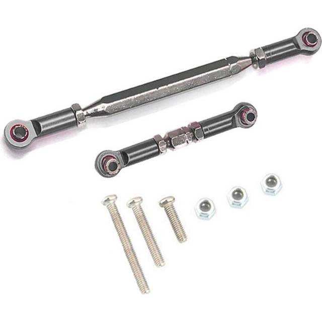 Metal Adjustable Steering Linkage Servo Link Pull Rod Turnbuckle for MN D90 D99 MN-90 FJ-45 1/12 RC Car Crawler,Grey