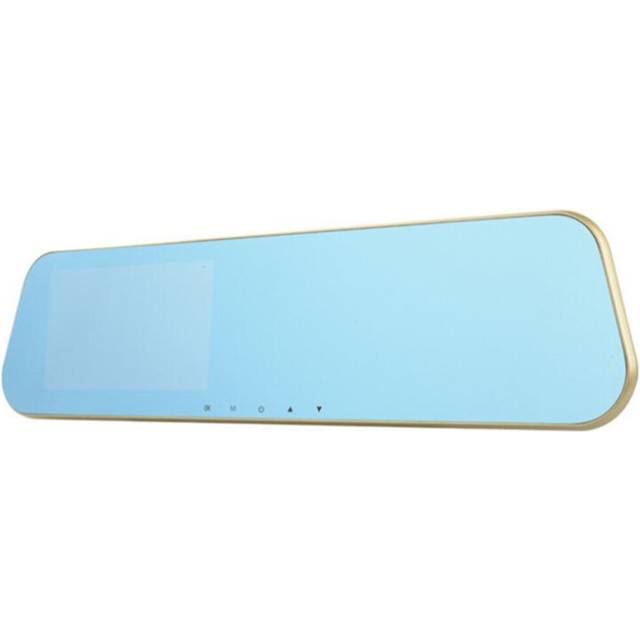 Left Screen Display Rearview Mirror Vehicle Dvr Allwinner Programs 2 X Cameras 1080P Hd 140 Degree Wide Angle Viewing Support Gps Port/ Motion Detecti