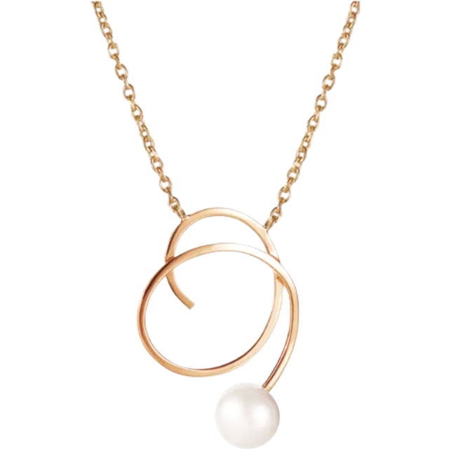 Efva Attling Little Curly Pearly Necklace 42/45 CM - GULD