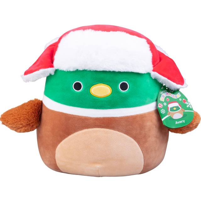 "Squishmallows 10"""" Avery The Mallard Winter Plush - Officially License"
