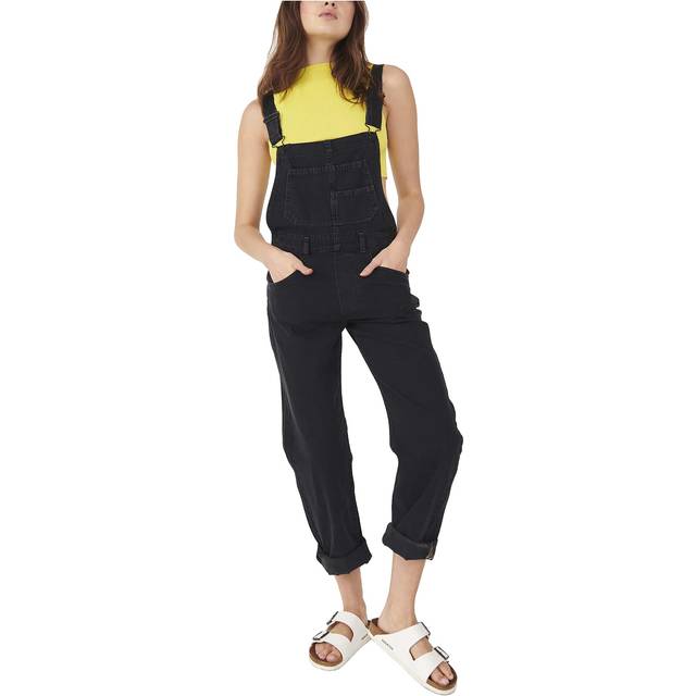 We The Free Ziggy Denim Overalls in Mineral Black, Size: Large