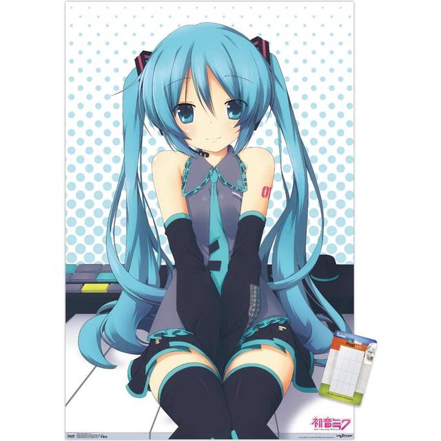 "Trends International Hatsune Miku - Keys Wall Poster  22.375"""""""" x 34""""""""  Poster & Mount Bundle"