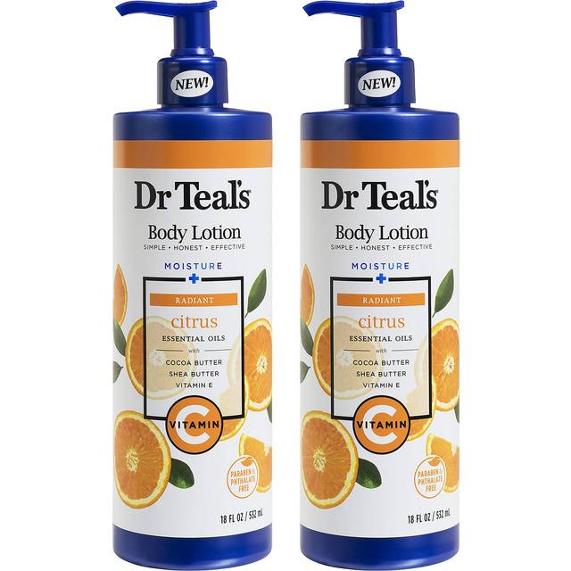 Dr Teal's Body Lotion - Moisture Plus - Radiant Citrus Essential Oils