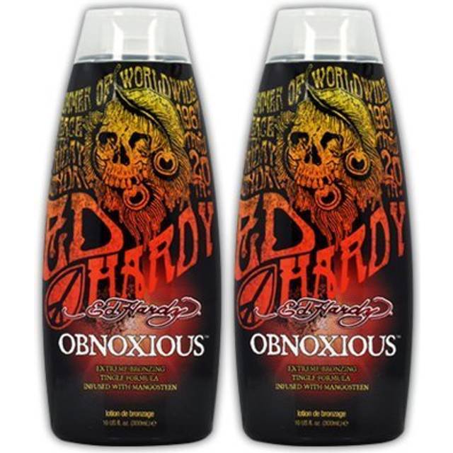 Lot 2 Ed Hardy Obnoxious Indoor Tanning Lotion Accelerator Bronzer Dark Tan Bed