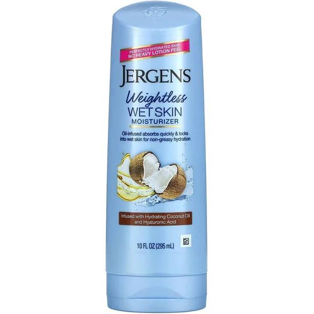JERGENS Wet Skin Body Moisturizer with Refreshing Oil  Coconut  10 Oz  Pack of 2