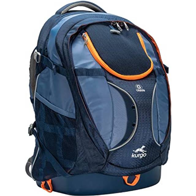 Kurgo G-Train hundryggsäck, med integrerat husdjursfack, vattentät botten, för husdjur upp till 11 kg, marinblå, 33 x 53,34 x 25,4 cm, ZCR17-17475