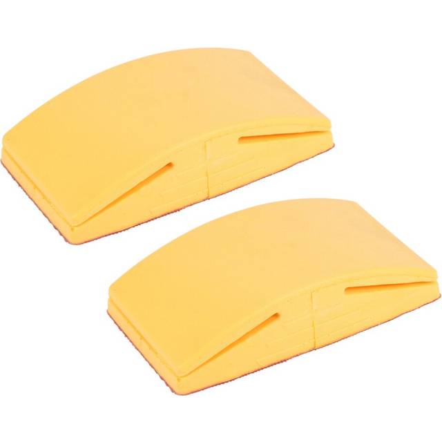 2X 5 Inch Sanding Block Rubber Hook Loop Backing Pad Sandpaper Holder Hand Grinding Block Polishing Tools A