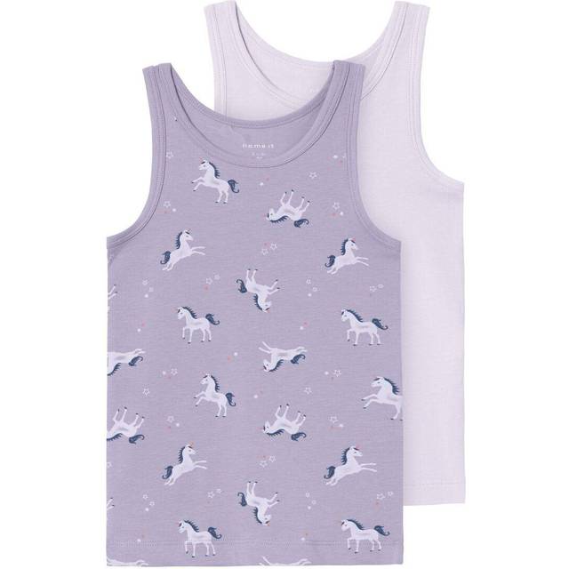 NAME IT Nmftank Top 2P Lavender Unicorn Noos |Lila |92