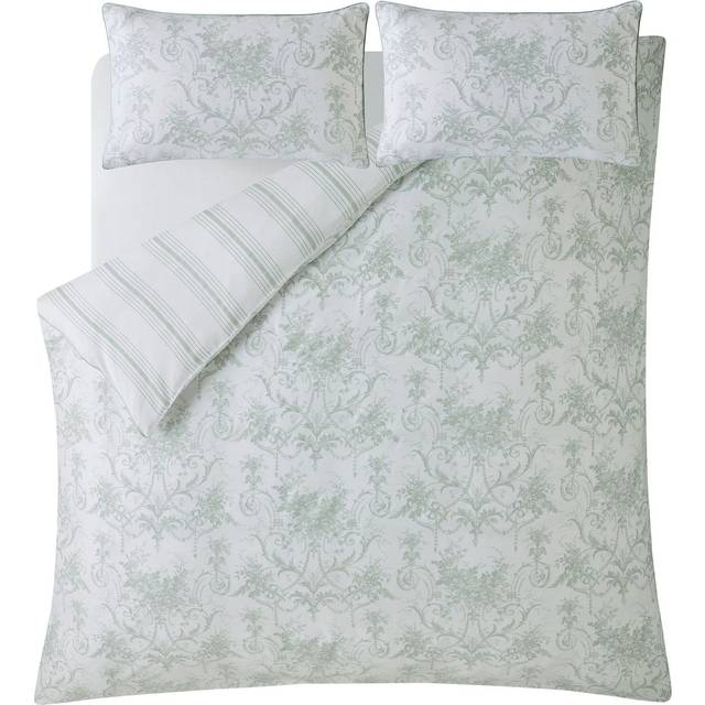 Laura Ashley Tuileries Reversible 200 Thread Count Cotton Duvet Cover Set