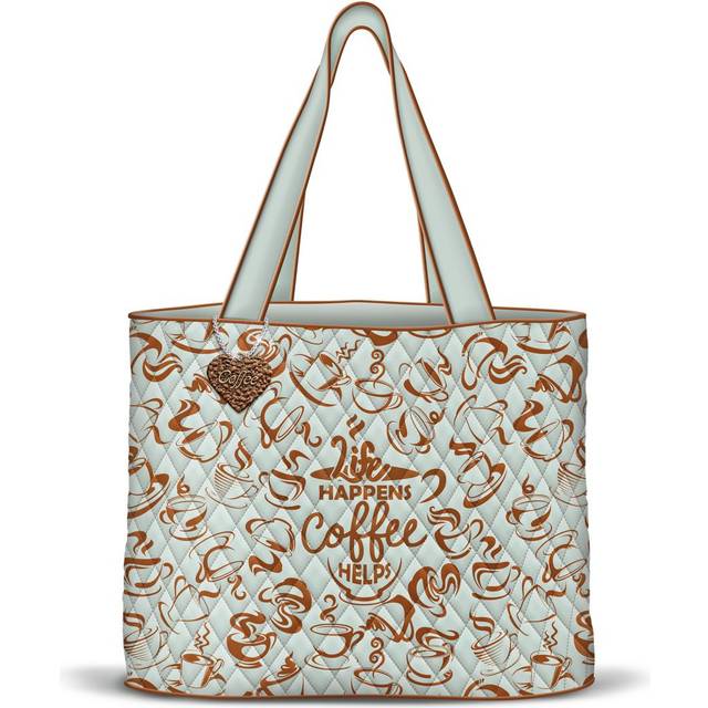'Life Happens, Coffee Helps' Ladies' Tote Bag