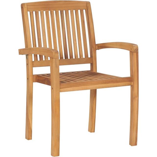 Dakota Fields Dorete Stacking Garden Chair Brown 90cm H X 57.5cm W X 57.5cm D