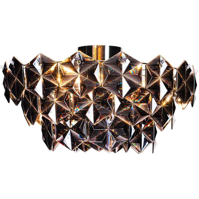 Monarque Flush Ceiling Light 50 cm, Black