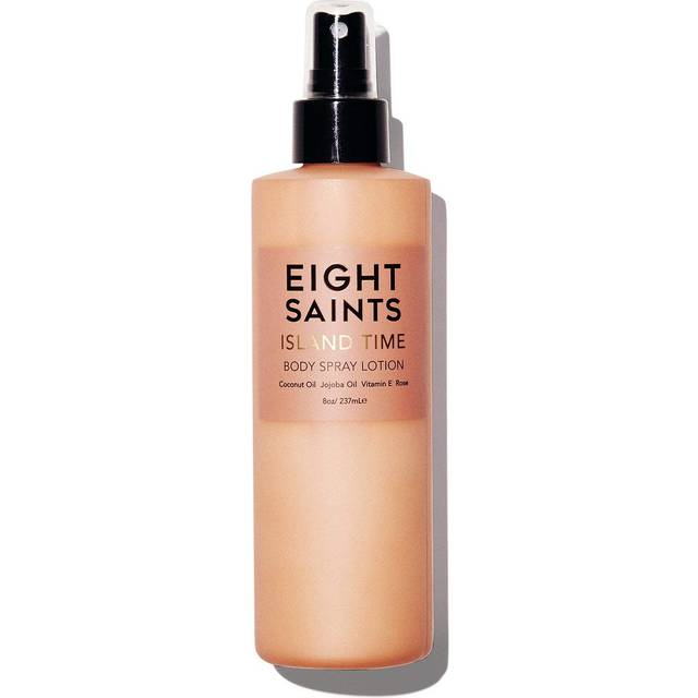 Eight Saints Island Time Body Spray Lotion  Natural and Organic Body Lotion for Dry Skin  Protects  Nourishes  and Hydrates  Coconut Scent  8 Ounces