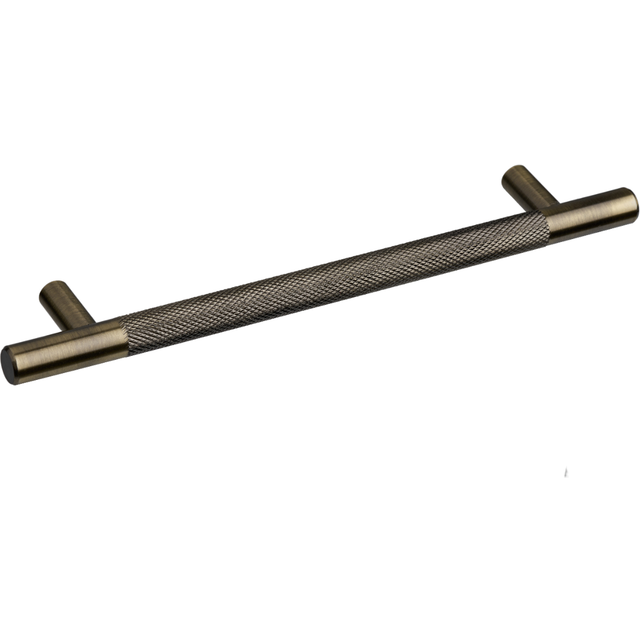 Hiatt Kensington Knurled T-Bar Handle 160 mm Antique in Brass Aluminium