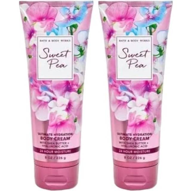 Bath and Body Works Sweet Pea Ultra Shea Body Cream 2 Pack  8 Oz.