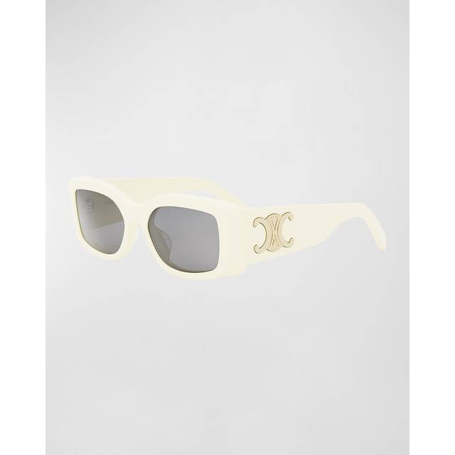 CELINE, Sunglasses, female, White, 53 MM, Rectangular Sunglasses with Ivory Frame
