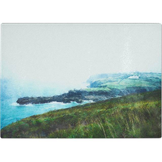 Tempered Glass Port Isaac in Cornwall Chopping Board (20 cm x 28.5 cm)