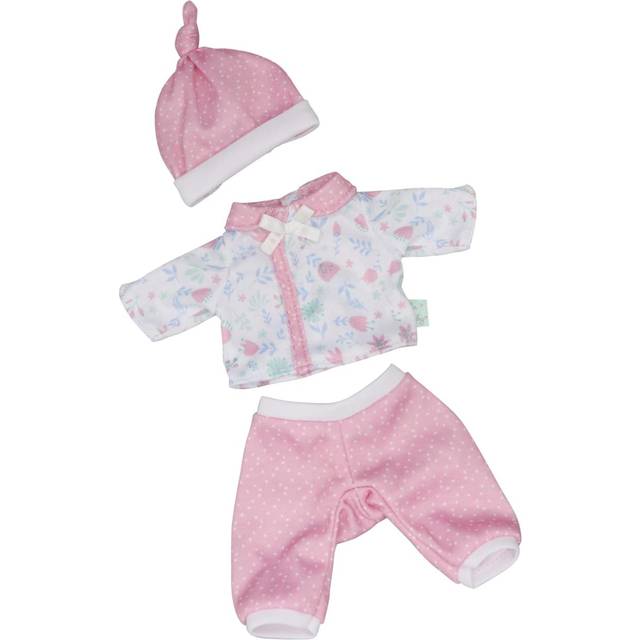 JC Toys  Berenguer Boutique  La Baby Doll Outfit  3 Piece Pink and White OnesieWashable Ages 2  Fits Dolls 9 12