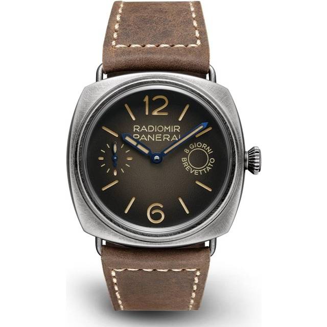 Panerai Radiomir Otto Giorni 45mm Men's Brown Leather Strap Watch