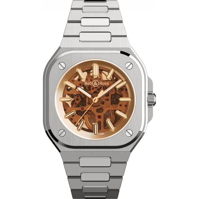 Bell & Ross BR 05 Skeleton Golden Steel Bracelet Watch