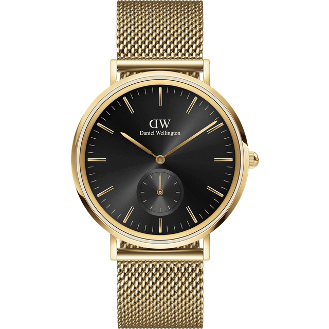 Daniel Wellington Classic i guldfarvet med sort skive og lænke