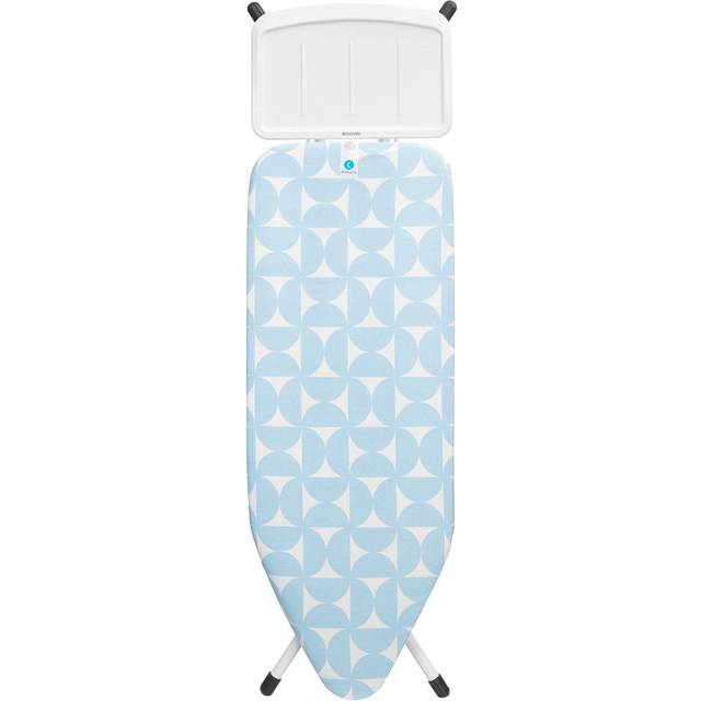 Brabantia Ironing Board C, 124 x 45cm, Solid Steam Unit Holder - Fresh Breeze