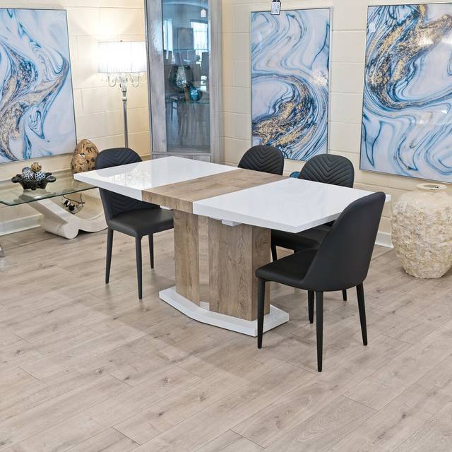 Splendora Butterfly Leaf Dining Set - Black (4)