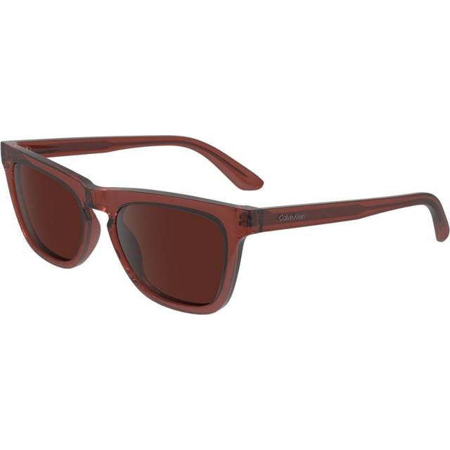 Calvin Klein Wine Square Ladies Sunglasses CK23535S 604 53 - Red (Dimension: 6.0000x4.0000x3.0000 inches)