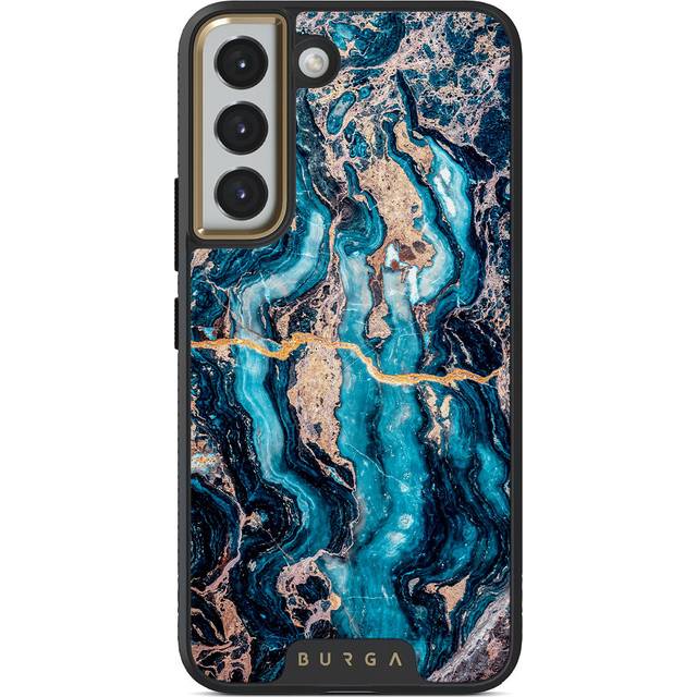 Mystic River - Blue Marble Samsung Galaxy S22 Plus Case, Elite Dark / Gold