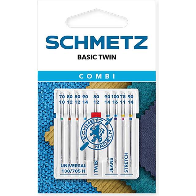 Domestic Sewing Machine Needles Set 4 Universal Needles | 2 Stretch Needles | 2 Jeans Needles | 1 Twin Universal Needle | Suitable for All Common