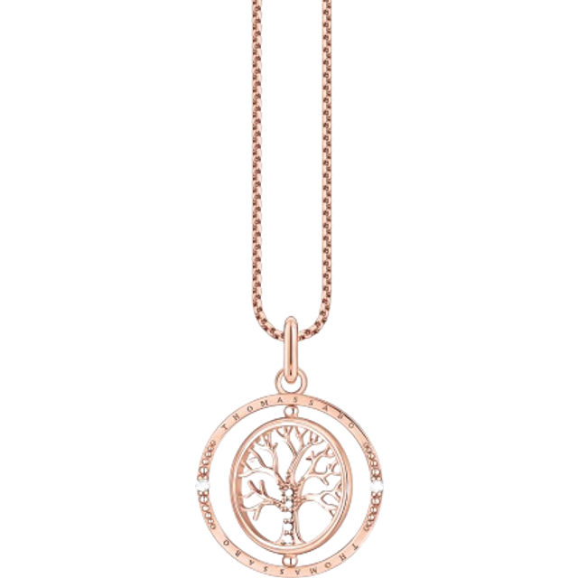 THOMAS SABO Ladies Rose Gold Plated 'Tree of Love' Pendant Necklace KE2148-416-14-L45V