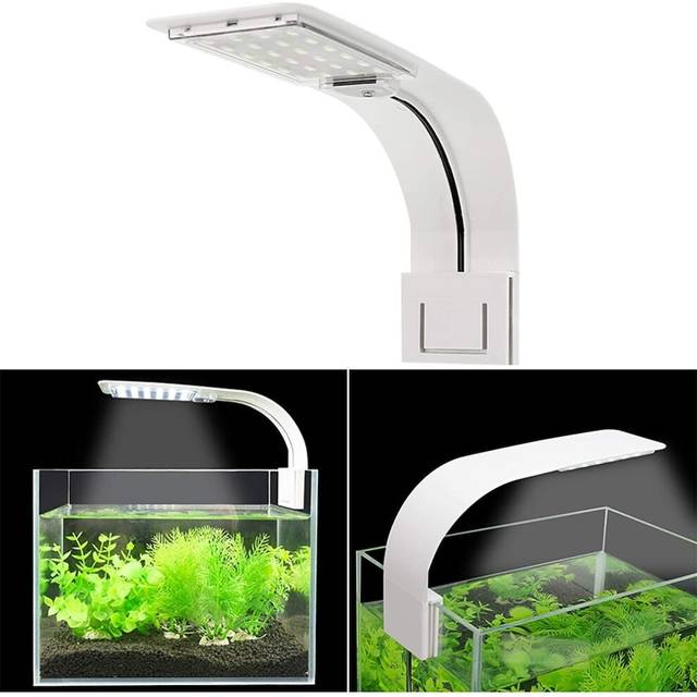 LED Aquarium Fish Tank Light Clip-on Plants Grow Lights Aquatic Freshwater Aquarium Lamps Waterproof 220V EU Plug