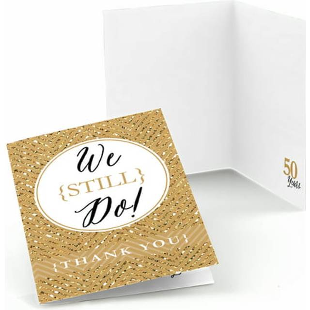 Big Dot of Happiness We Still Do - 50th Wedding Anniversary - Thank You Cards (8 count)