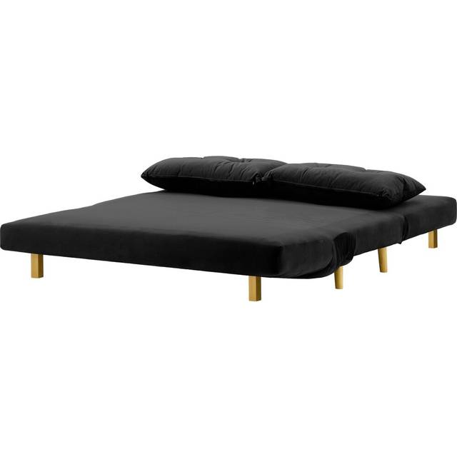 Donald 2 Seater Fold Out Sofa Bed - Black (78cm H X 142cm W X 90cm D)