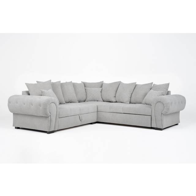 Lissette Corner Sofa Bed - Light Grey (98cm H X 254cm W X 254cm D)