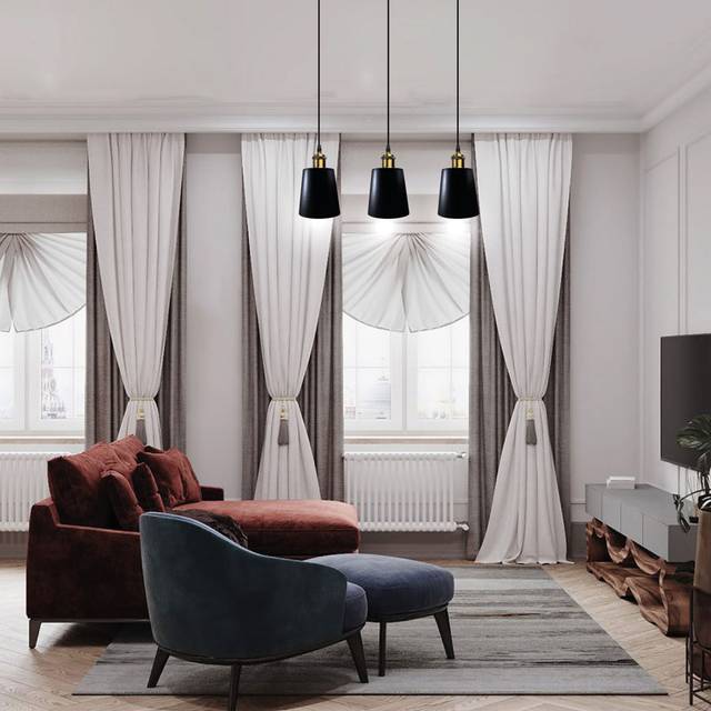 3-Light Kitchen Island Bell Pendant Crystal - Black;Yellow Brass (116.5cm H X 62cm W X 12.7cm D)