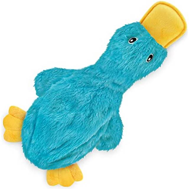Best Pet Supplies Crinkle Dog Toy for Small  Medium  Cute No Stuffing Duck with Soft Squeaker  Fun for Indoor Puppies and Senior Pups  Plush No Mess C