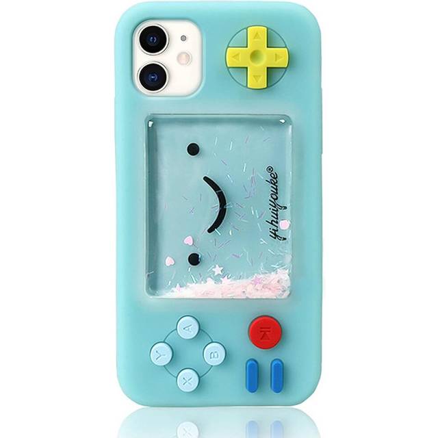 3D Cartoon Game Shape Case Compatible with iPhone 12 Pro, Creative Liquid Stars Funny Play Case Soft Rubber Protective Cover (Blue, iPhone 12 Pro)