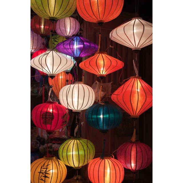 Keosauqua Clorful Paper Lanterns by Ozar - Wrapped Canvas Photograph (46cm H x 30cm W x 3.8cm D)