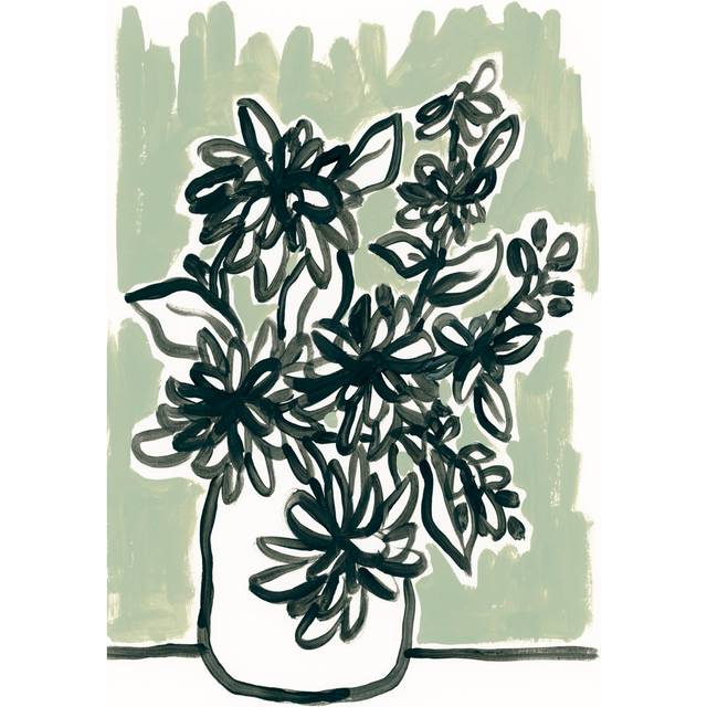 Windowsill Blossoms II - Wrapped Canvas Painting (76cm H x 51cm W x 3.8cm D)