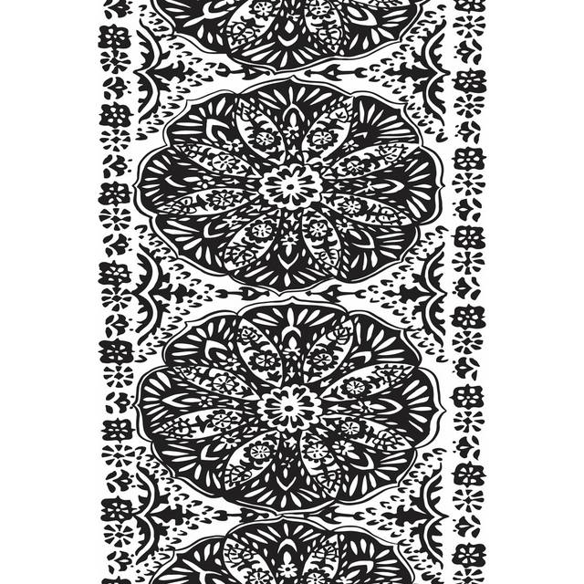 B&W Arabesque Panels III by Chariklia Zarris - Wrapped Canvas Graphic Art (76cm H x 51cm W)