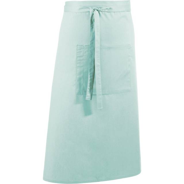 (One Size, Aqua) Premier Unisex Colours Bar Apron / Workwear (Long Continental Style)