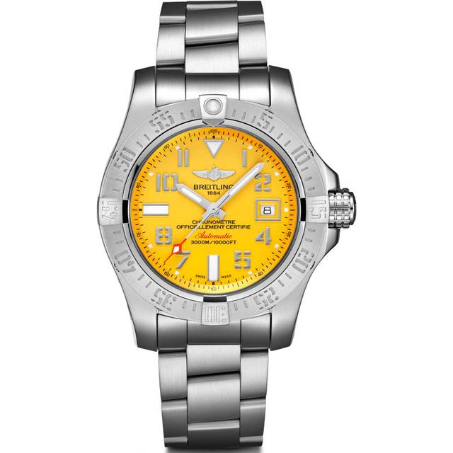 Breitling Watch Avenger II Seawolf 45 Cobra Yellow Professional III Bracelet - Yellow