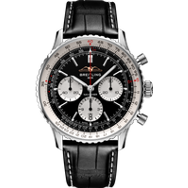 Breitling Navitimer B01 43 Black Croc Folding Clasp Watch