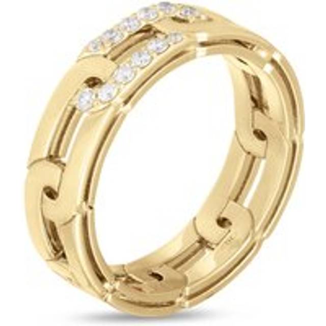 Roberto Coin Navarra 18ct Yellow Gold Diamond Ring - 13-(53)