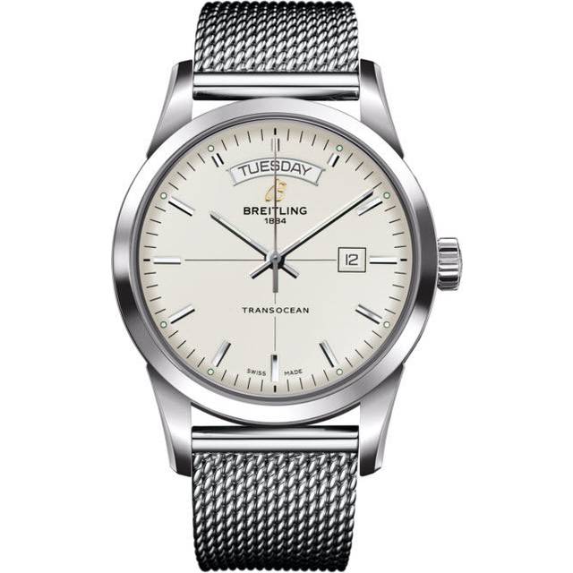 Breitling Watch Transocean Day Date Ocean Classic Bracelet - Silver