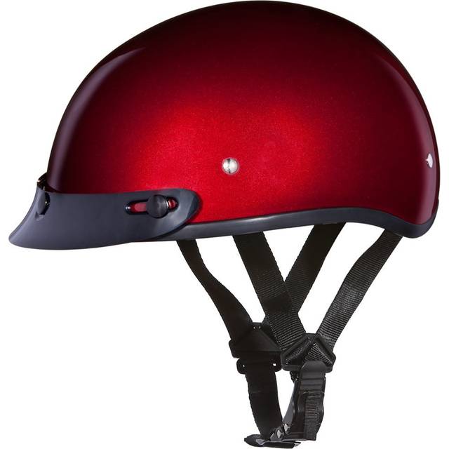 Daytona Helmets Half Skull cap Motorcycle Helmet - DOT Approved Black