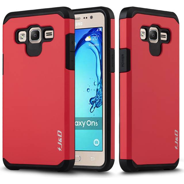 J&D Case Compatible for Galaxy On5 Case  Heavy Duty Dual Layer Hybrid