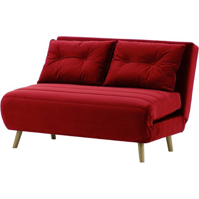 Kian 2 Seater Fold Out Sofa Bed - Red (78cm H X 120cm W X 90cm D)