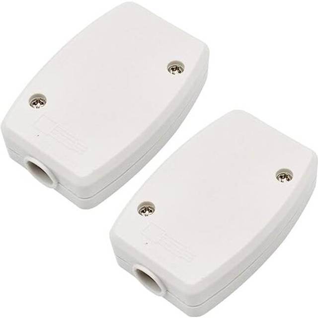 2 Pack Electrical Junction Box 3 Terminals Flex Connector White, 13A 250V
